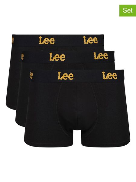 LEE Underwear Bokserki (3 pary) "Harkins" w kolorze czarnym rozmiar: S. Czarne bokserki LEE Underwear, s, bez wzorów. Za 72.45 zł.