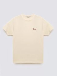 Koszulka męska z nadrukiem na piersi kremowa Serer 103. Białe t-shirty BIG STAR, l, bez wzorów, z bawełny, bez kołnierzyka, bez ramiączek. Za 99.99 zł.