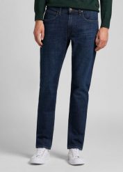 MĘSKIE SPODNIE JEANSOWE LEE DAREN ZIP FLY REGULAR STRAIGHT Dark Bluegrass L707KNUK 112118225. Białe eleganckie spodnie Lee, na co dzień, l, z bawełny, casualowe. Za 249.99 zł.
