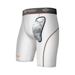 Szorty kompresyjne Shock Doctor Air Core. Białe odzież kompresyjna SHOCK DOCTOR, m, bez wzorów, do piłki nożnej. Za 335.00 zł.