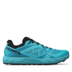 Buty do biegania Scarpa. Niebieskie buty do biegania Scarpa, bez wzorów, bez zapięcia, do biegania. Za 599.99 zł.