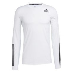 Koszulka z długim rękawem adidas Techfit 3-Bandes Fitted. Białe odzież kompresyjna Adidas, m, bez wzorów, z elastanu, na fitness i siłownię, techfit (adidas). Za 169.00 zł.
