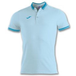 Koszulka polo do tenisa męska Joma Bali II. Niebieskie koszulki polo sportowe Joma, l, bez wzorów, bez kołnierzyka, bez ramiączek, do piłki nożnej. Za 248.00 zł.
