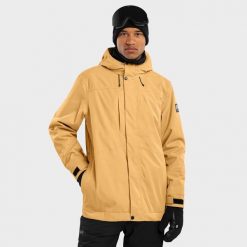 Kurtka snowboardowa męska W4 Graupel. Brązowe kurtki SIROKO, l, bez wzorów, bez kaptura. W wyprzedaży za 427.00 zł.