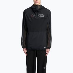 Kurtka Reebok Athlete Hype. Czarne kurtki REEBOK FITNESS, m, bez wzorów, bez kaptura. Za 219.99 zł.