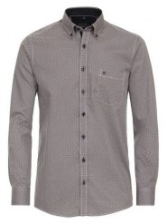 CASAMODA Koszula - Comfort fit - w kolorze czarno-jasnobrązowym rozmiar: 4XL. Brązowe koszule CASAMODA, xl, bez wzorów, z bawełny, bez kołnierzyka, bez ramiączek. Za 78.28 zł.