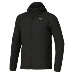 Kurtka z kapturem Mizuno Tech Light. Czarne kurtki Mizuno, m, bez wzorów, z kapturem. Za 449.99 zł.
