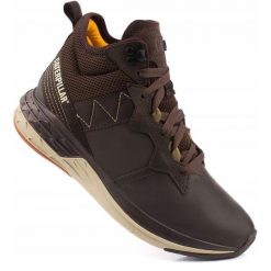 Męskie buty sportowe wysokie Caterpillar Cityrogue Mid P110522. Brązowe buty turystyczne CATerpillar, bez wzorów, bez zapięcia. Za 329.00 zł.
