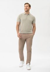 Bawełniane spodnie R-JOE. Brązowe eleganckie spodnie Volcano, na co dzień, m, z bawełny, eleganckie. Za 169.99 zł.