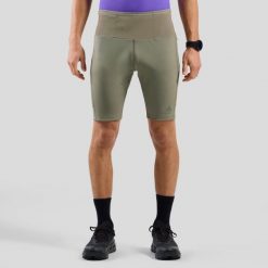 Spodenki męskie Odlo X-ALP TRAIL CARGO Tights short. Zielone bielizna termoaktywna ODLO, l, bez wzorów, z elastanu, bez ramiączek, do biegania. Za 220.99 zł.