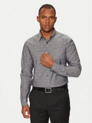 Guess Koszula M5RH05 WFXX1 Szary Regular Fit. Szare koszule Guess, m, z aplikacjami, z syntetyku, bez kołnierzyka, bez ramiączek. Za 249.99 zł.