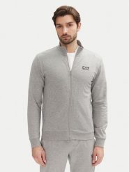 EA7 Emporio Armani Bluza 8NPM31 PJVRZ O8003 Szary Regular Fit. Szare bluzy EA7 Emporio Armani, m, bez wzorów, z bawełny, bez kaptura. Za 229.99 zł.