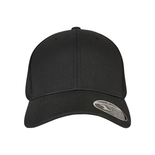Czapka Z Daszkiem Z Siatki Ripstop. Czarne czapki z daszkiem FLEXFIT, bez wzorów, z bawełny. Za 117.99 zł.