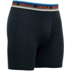 Bokserki termoaktywne Devold Lauparen Merino 190 Boxer. Niebieskie bokserki Devold, m, bez wzorów, z dzianiny. Za 214.49 zł.