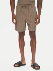 Emporio Armani Szorty sportowe EM000695 AF12362 U6189 Brązowy Regular Fit. Brązowe krótkie spodenki sportowe Emporio Armani, m, bez wzorów, z syntetyku. Za 439.99 zł.