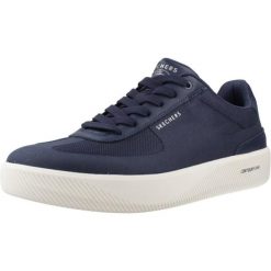 Buty SKECHERS ARCH FIT COURT BREAK COMODO Niebieski. Niebieskie buty trekkingowe Skechers, bez wzorów, z syntetyku, bez zapięcia. Za 296.99 zł.