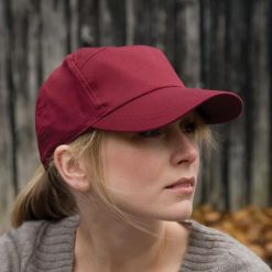 Gładka 7panelowa Czapka Bejsbolówka Unisex. Niebieskie czapki z daszkiem RESULT, bez wzorów, z bawełny. Za 32.99 zł.