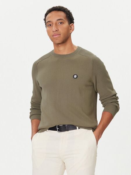 BOSS Sweter C-Illian 50543136 Beżowy Regular Fit. Brązowe swetry rozpinane Boss, m, bez wzorów, z bawełny, bez kołnierzyka, bez ramiączek. Za 419.99 zł.