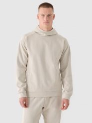 4F Bluza dresowa nierozpinana z kapturem męska - beżowa XXL. Brązowe bluzy z kapturem 4F, m, bez wzorów, z bawełny, z kapturem. W wyprzedaży za 99.99 zł.