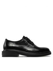 Calvin Klein Półbuty Postman Derby Pat HM0HM01685 Czarny. Czarne eleganckie półbuty CALVIN KLEIN, bez wzorów, z lakierowanej skóry, bez obcasa, bez zapięcia. Za 479.99 zł.