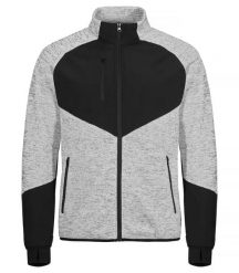 Clique Kurtka Haines z polaru i softshell – ciepła i praktyczna. Szare kurtki CLIQUE, m, bez wzorów, z dzianiny, bez kaptura. Za 284.54 zł.