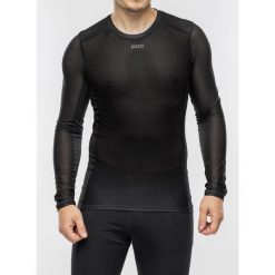 Bluza kolarska męska POC Essential Layer L/S Jersey. Czarne bluzy POC, l, bez wzorów, z jersey, bez kaptura. Za 337.85 zł.