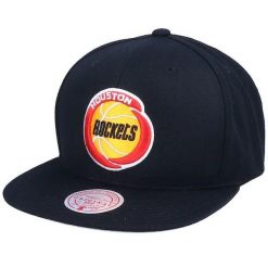Czapka z daszkiem męska do koszykówki Mitchell & Ness NBA Houston Rockets czarna. Czarne czapki z daszkiem Mitchell & Ness, bez wzorów. Za 149.00 zł.