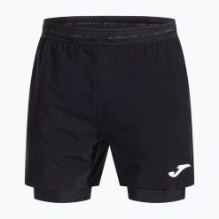 Spodenki tenisowe męskie Joma Smash. Czarne krótkie spodenki sportowe Joma, l, bez wzorów, z elastanu. Za 179.99 zł.
