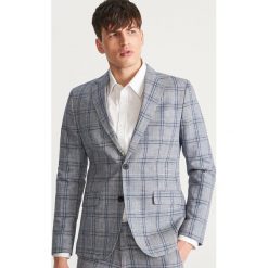 Marynarka garniturowa z lnem - Szary. Garnitury marki Reserved. Za 349.99 zł.
