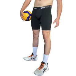 Podspodenki do piłki siatkowej męskie elastic JG TEAM. Czarne odzież kompresyjna JG TEAM, l, bez wzorów, z gumy, na fitness i siłownię. Za 64.99 zł.
