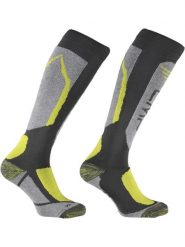 CMP Skarpety narciarskie w kolorze szaro-żółtym rozmiar: 46/48. Szare skarpety CMP, bez wzorów, z materiału. Za 57.06 zł.