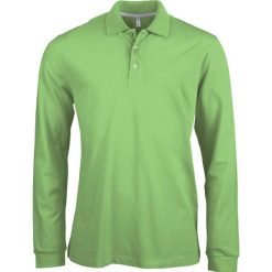 Koszulka polo z długim rękawem Kariban. Zielone bluzki z długim rękawem KARIBAN, m, bez wzorów, bez kołnierzyka, bez ramiączek. W wyprzedaży za 149.20 zł.