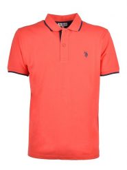 U.S. Polo Assn. Koszulka polo w kolorze koralowym rozmiar: XL. Pomarańczowe koszulki polo U.S. Polo Assn., s, bez wzorów, bez kołnierzyka, bez ramiączek. Za 141.52 zł.
