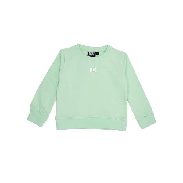 Bluza miękka na co dzień na siłownię. Niebieskie bluzy LEONE 1947 APPAREL, bez wzorów, z bawełny, bez kaptura. W wyprzedaży za 94.73 zł.