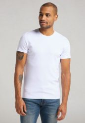 MUSTANG ALEX C EMBROIDERY MĘSKI T-SHIRT KOSZULKA LOGO TEE GENERAL WHITE 1015050 20045. Białe t-shirty Mustang, l, bez wzorów, z bawełny, bez kołnierzyka, bez ramiączek. Za 69.99 zł.
