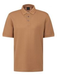 Bugatti Polo 8150-75104C Beżowy Regular Fit. Brązowe koszulki polo Bugatti, m, bez wzorów, z bawełny, bez kołnierzyka, bez ramiączek. Za 319.99 zł.