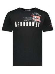 Geographical Norway Koszulka w kolorze czarnym rozmiar: S. Czarne bezrękawniki Geographical Norway, s, bez wzorów, z bawełny, bez kołnierzyka, bez ramiączek. Za 43.99 zł.