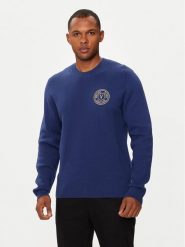 Versace Jeans Couture Sweter 77GAFMH7 Niebieski Regular Fit. Niebieskie swetry rozpinane Versace Jeans Couture, m, bez wzorów, z bawełny, bez kołnierzyka, bez ramiączek. Za 679.99 zł.