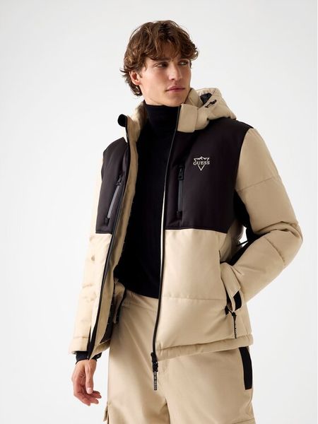 Guess Kurtka narciarska M5BL0N WF182 Beżowy Regular Fit. Brązowe kurtki Guess, m, z aplikacjami, z syntetyku, narciarskie. Za 1,739.00 zł.