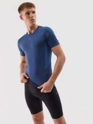 4F Legginsy krótkie treningowe szybkoschnące męskie - czarne XL. Czarne legginsy długie sportowe 4F, l, bez wzorów, z dzianiny, do biegania. W wyprzedaży za 49.99 zł.