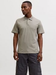 Jack & Jones Koszulka polo "Crodney" w kolorze szarym rozmiar: M. Szare koszulki polo Jack & Jones, m, bez wzorów, bez kołnierzyka, bez ramiączek. Za 69.99 zł.