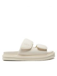 Calvin Klein Jeans Klapki Double Bar Sandal Mtl YM0YM01020 Écru. Klapki Calvin Klein Jeans, z jeansu. Za 319.99 zł.
