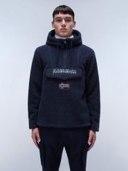 Napapijri Bluza "Burgee" w kolorze granatowym rozmiar: S. Niebieskie bluzy Napapijri, s, bez wzorów, z kapturem. Za 216.73 zł.