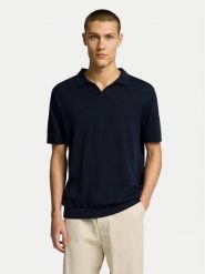 Selected Homme Polo Mattis 16096197 Granatowy Regular Fit. Niebieskie koszulki polo Selected Homme, m, bez wzorów, z bawełny, bez kołnierzyka, bez ramiączek. Za 149.99 zł.