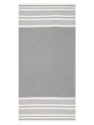 Egeria Chusta hammam "Pestemal" w kolorze ciemnoszaro-białym rozmiar: 80x180 cm. Białe szaliki Egeria, bez wzorów, z bawełny. Za 26.99 zł.