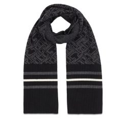 Szalik Tommy Hilfiger. Czarne szaliki Tommy Hilfiger, bez wzorów. Za 899.99 zł.