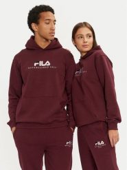 Fila Bluza Unisex Brunssum FAU0145 Bordowy Regular Fit. Czerwone bluzy Fila, m, bez wzorów, z bawełny, bez kaptura. Za 179.99 zł.