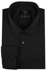 Jednokolorowa, Bawełniana Koszula o Prostym Kroju - Czarna. Czarne koszule Pazzani, bez wzorów, z bawełny, bez kołnierzyka, bez ramiączek. Za 169.00 zł.