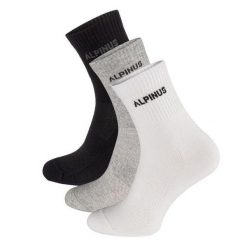 Skarpety Unisex Dla Dorosłych Alpamayo (zestaw 3 Sztuk). Białe skarpety Alpinus, bez wzorów. Za 86.99 zł.