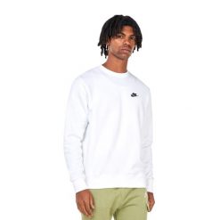 Bluza Męska Sportswear Club. Białe bluzy Nike, m, bez wzorów, bez kaptura. Za 246.99 zł.